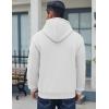 imageCOOFANDY Men Cotton Fleece Hooded Sweatshirt Casual Long Sleeve Hoodies Pullover Fashion Drawstring Hoodie with Kanga PocketWhite