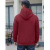 imageCOOFANDY Men Cotton Fleece Hooded Sweatshirt Casual Long Sleeve Hoodies Pullover Fashion Drawstring Hoodie with Kanga PocketWine Red