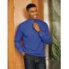 imageCOOFANDY Men Quarter Zip Pullover Long Sleeve Quilted Sweatshirt Waffle Casual Collared Sweatshirts Mock Neck Winter PoloDeep Blue