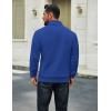 imageCOOFANDY Men Quarter Zip Up Pullover Lightweight Mock Neck Sweatshirt Casual Active Long Sleeve Polo ShirtSky Blue