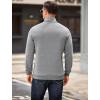 imageCOOFANDY Men Quarter Zip Up Pullover Lightweight Mock Neck Sweatshirt Casual Active Long Sleeve Polo ShirtTex Light Grey