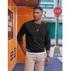 imageCOOFANDY Mens Fleece Crewneck Sweatshirt Casual Long Sleeve Pullover Fall Winter Warm Sweatshirts Fashion PulloversBlack