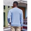 imageCOOFANDY Mens Fleece Crewneck Sweatshirt Casual Long Sleeve Pullover Fall Winter Warm Sweatshirts Fashion PulloversLight Blue