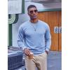 imageCOOFANDY Mens Fleece Crewneck Sweatshirt Casual Long Sleeve Pullover Fall Winter Warm Sweatshirts Fashion PulloversLight Blue
