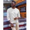 imageCOOFANDY Mens Fleece Crewneck Sweatshirt Casual Long Sleeve Pullover Fall Winter Warm Sweatshirts Fashion PulloversWhite