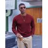 imageCOOFANDY Mens Fleece Crewneck Sweatshirt Casual Long Sleeve Pullover Fall Winter Warm Sweatshirts Fashion PulloversWine Red