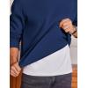 imageCOOFANDY Mens Fleece Crewneck Sweatshirt Cotton Long Sleeve Pullover Casual Thermal ShirtsBlue Purple