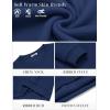imageCOOFANDY Mens Fleece Crewneck Sweatshirt Cotton Long Sleeve Pullover Casual Thermal ShirtsBlue Purple