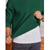 imageCOOFANDY Mens Fleece Crewneck Sweatshirt Cotton Long Sleeve Pullover Casual Thermal ShirtsLake Green