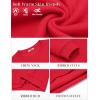 imageCOOFANDY Mens Fleece Crewneck Sweatshirt Cotton Long Sleeve Pullover Casual Thermal ShirtsRed