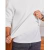 imageCOOFANDY Mens Fleece Crewneck Sweatshirt Cotton Long Sleeve Pullover Casual Thermal ShirtsWhite