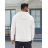 imageCOOFANDY Mens Fleece Hoodie Long Sleeve Hooded Sweatshirt Casual Basic Essential Drawstring Pullover Hoodie With PocketWhite