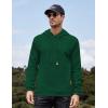 imageCOOFANDY Mens Hooded Sweatshirt Casual Long Sleeve Drawstring Waffle Knit Pullover HoodiesDark Green