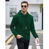 imageCOOFANDY Mens Hooded Sweatshirt Casual Long Sleeve Drawstring Waffle Knit Pullover HoodiesDark Green