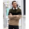 imageCOOFANDY Mens Hooded Sweatshirt Casual Long Sleeve Drawstring Waffle Knit Pullover HoodiesGreenKhaki P12