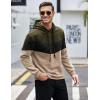 imageCOOFANDY Mens Hooded Sweatshirt Casual Long Sleeve Drawstring Waffle Knit Pullover HoodiesGreenKhaki P12