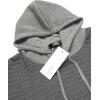 imageCOOFANDY Mens Hooded Sweatshirt Casual Long Sleeve Drawstring Waffle Knit Pullover HoodiesGreydark Grey