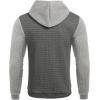 imageCOOFANDY Mens Hooded Sweatshirt Casual Long Sleeve Drawstring Waffle Knit Pullover HoodiesGreydark Grey