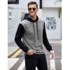 imageCOOFANDY Mens Hooded Sweatshirt Casual Long Sleeve Drawstring Waffle Knit Pullover HoodiesPat 2light Graynave Blue