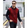 imageCOOFANDY Mens Hooded Sweatshirt Casual Long Sleeve Drawstring Waffle Knit Pullover HoodiesPat7rednavy Blue