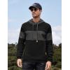 imageCOOFANDY Mens Hooded Sweatshirt Casual Long Sleeve Drawstring Waffle Knit Pullover HoodiesPat8blacklight Gray