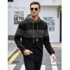 imageCOOFANDY Mens Hooded Sweatshirt Casual Long Sleeve Drawstring Waffle Knit Pullover HoodiesPat8blacklight Gray