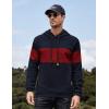 imageCOOFANDY Mens Hooded Sweatshirt Casual Long Sleeve Drawstring Waffle Knit Pullover HoodiesPat9navy Bluewine Red