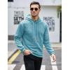 imageCOOFANDY Mens Hooded Sweatshirt Casual Long Sleeve Drawstring Waffle Knit Pullover HoodiesSky Blue
