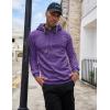 imageCOOFANDY Mens Hooded Sweatshirt Casual Long Sleeve Drawstring Waffle Knit Pullover HoodiesViolet