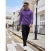 imageCOOFANDY Mens Hooded Sweatshirt Casual Long Sleeve Drawstring Waffle Knit Pullover HoodiesViolet