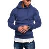 imageCOOFANDY Mens Hoodie Casual Drawstring Athletic Hoodies Hooded Pullover Sweatshirts with PocketBlue