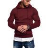 imageCOOFANDY Mens Hoodie Casual Drawstring Athletic Hoodies Hooded Pullover Sweatshirts with PocketBurgundy