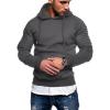 imageCOOFANDY Mens Hoodie Casual Drawstring Athletic Hoodies Hooded Pullover Sweatshirts with PocketDark Gray