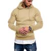 imageCOOFANDY Mens Hoodie Casual Drawstring Athletic Hoodies Hooded Pullover Sweatshirts with PocketKhaki