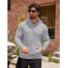 imageCOOFANDY Mens Hoodie Casual Drawstring Athletic Hoodies Hooded Pullover Sweatshirts with PocketLight Gray