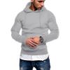 imageCOOFANDY Mens Hoodie Casual Drawstring Athletic Hoodies Hooded Pullover Sweatshirts with PocketLight Gray