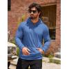imageCOOFANDY Mens Hoodie Casual Drawstring Athletic Hoodies Hooded Pullover Sweatshirts with PocketSky Blue