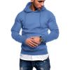 imageCOOFANDY Mens Hoodie Casual Drawstring Athletic Hoodies Hooded Pullover Sweatshirts with PocketSky Blue