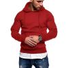 imageCOOFANDY Mens Hoodie Casual Drawstring Athletic Hoodies Hooded Pullover Sweatshirts with PocketWine Red