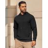 imageCOOFANDY Mens Hoodie Long Sleeve Casual Pullover Hooded Sweatshirt Fashion Drawstring Hoodies with PocketBlack