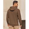 imageCOOFANDY Mens Hoodie Long Sleeve Casual Pullover Hooded Sweatshirt Fashion Drawstring Hoodies with PocketBrown