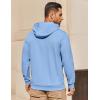 imageCOOFANDY Mens Hoodie Long Sleeve Casual Pullover Hooded Sweatshirt Fashion Drawstring Hoodies with PocketLight Blue