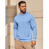 imageCOOFANDY Mens Hoodie Long Sleeve Casual Pullover Hooded Sweatshirt Fashion Drawstring Hoodies with PocketLight Blue