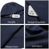 imageCOOFANDY Mens Hoodie Long Sleeve Casual Pullover Hooded Sweatshirt Fashion Drawstring Hoodies with PocketNavy Blue