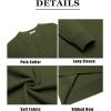 imageCOOFANDY Mens Knit Polo Shirts Casual Long Sleeve Collared Pullover Sweaters Quarter Button Ribbed Vintage Polo SweaterArmy Green