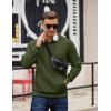 imageCOOFANDY Mens Long Sleeve Hooded Sweatshirt Casual Lightweight Hoodies Pullover Textured Drawstring Hoodie with Kanga PocketArmy Green