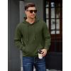 imageCOOFANDY Mens Long Sleeve Hooded Sweatshirt Casual Lightweight Hoodies Pullover Textured Drawstring Hoodie with Kanga PocketArmy Green