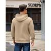 imageCOOFANDY Mens Long Sleeve Hooded Sweatshirt Casual Lightweight Hoodies Pullover Textured Drawstring Hoodie with Kanga PocketKhaki