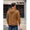imageCOOFANDY Mens Long Sleeve Hooded Sweatshirt Casual Lightweight Hoodies Pullover Textured Drawstring Hoodie with Kanga PocketLight Brown