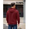 imageCOOFANDY Mens Long Sleeve Hooded Sweatshirt Casual Lightweight Hoodies Pullover Textured Drawstring Hoodie with Kanga PocketWine Red